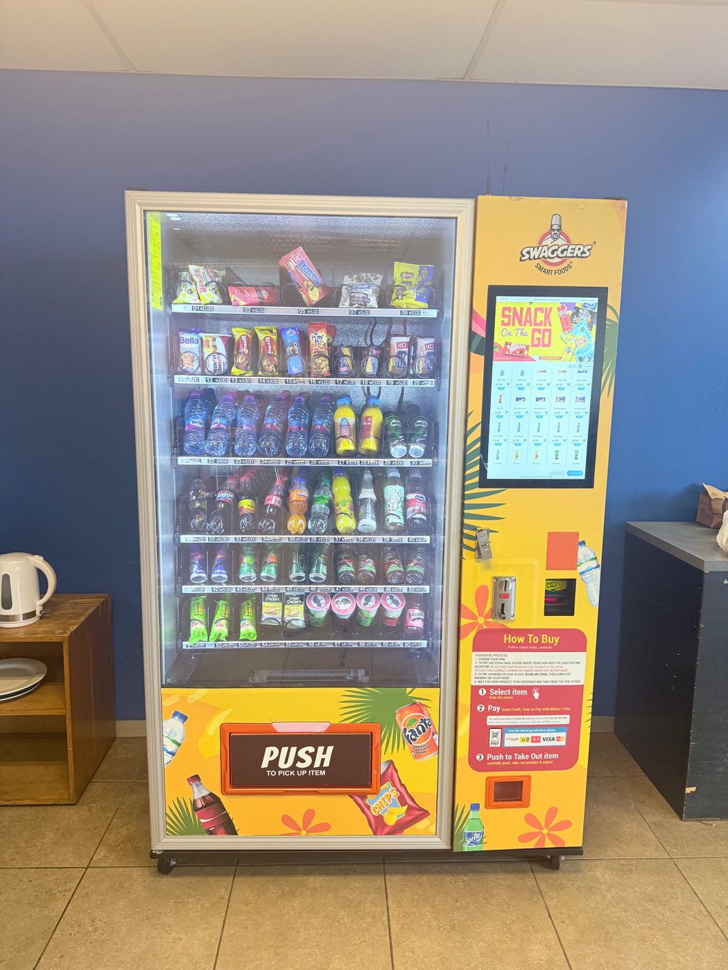 A Swaggers machine at Stanbic Heights