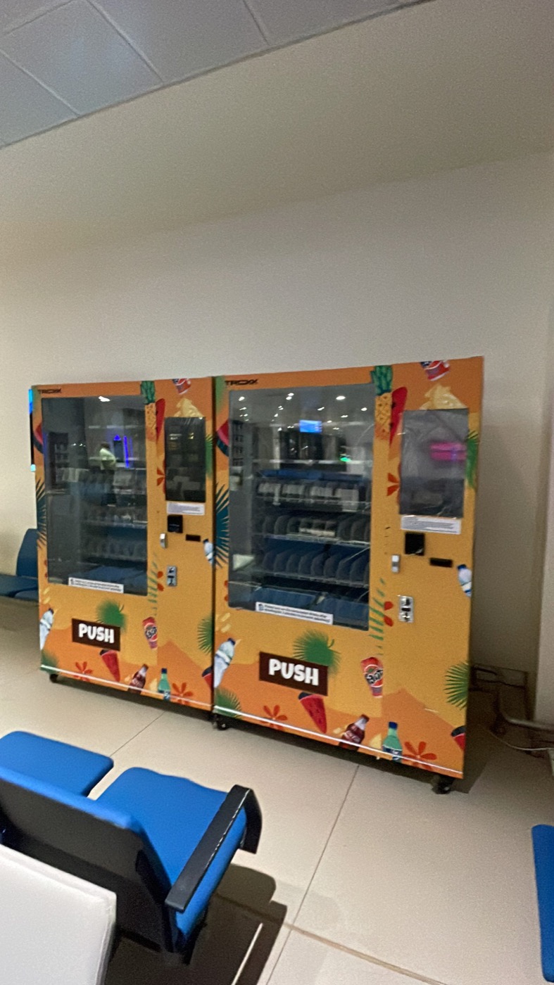 Two Swaggers machines in an airport departure lounge